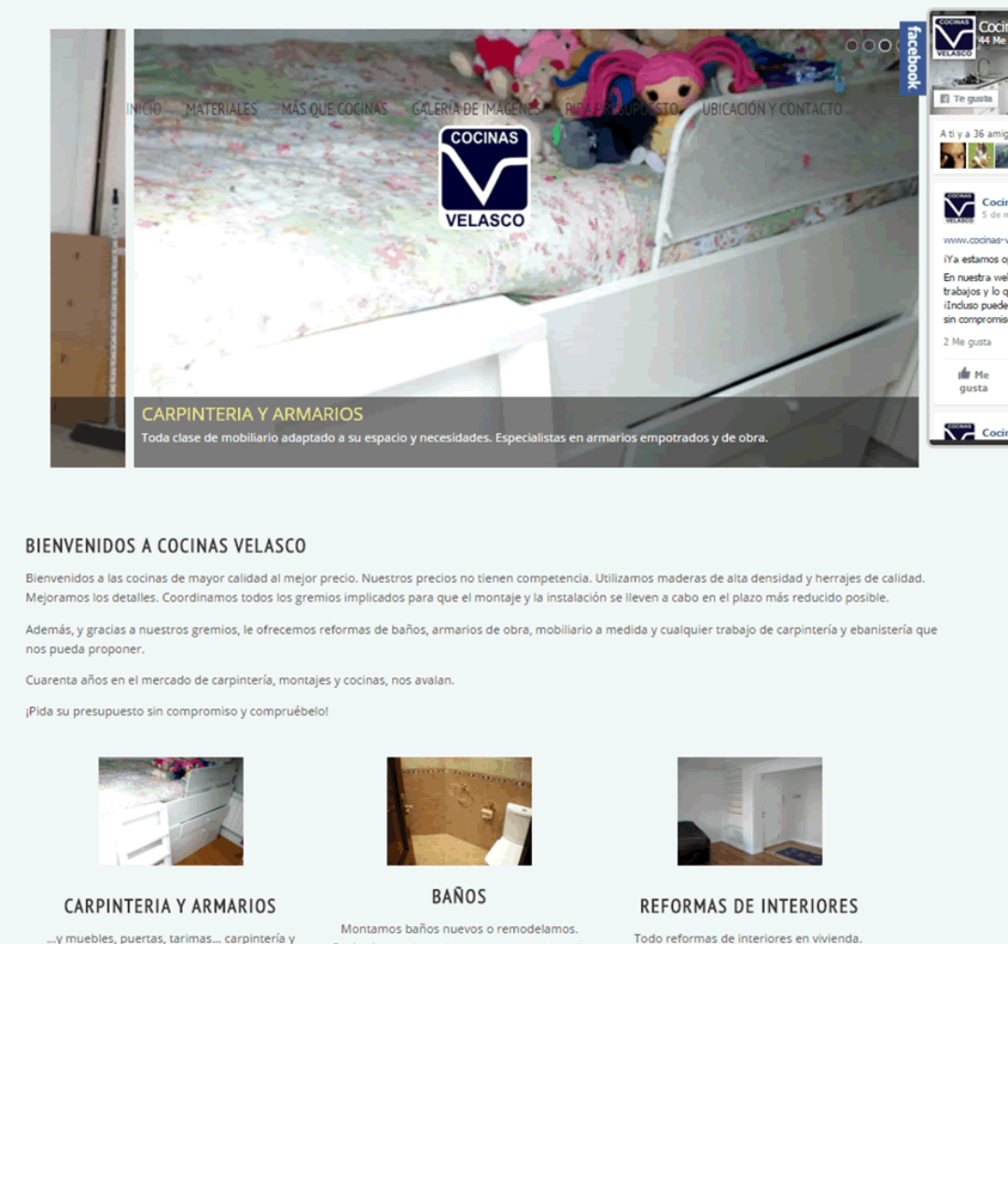 Captura Web Cocinas Velasco (2014)